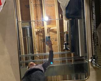 Restoration hardware medicine cabinet brand new satin  brass