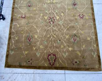 Hand knitted silk and wool rug 8x 8’ 6”