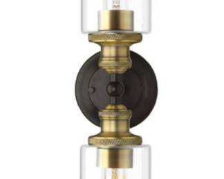 3 brand new sconces in antique bronze can be hung horizontal or vertical