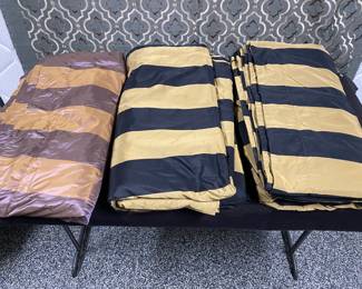 Pair of 8’ long black out curtains 