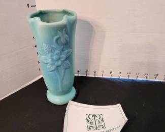 Van Briggle vase approx 8" tall excellent condition