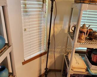 Vintage metal lamp approx 60" tall