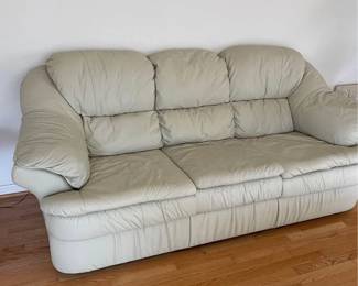 3 piece Italian leather furniture set: sofa, loveseat & chair. REAL leather, excellent condition. AVAILABLE FOR PRE-SALE at $2,200.00 for all three pieces. Sofa measure 81” long x 36”deep x 36”tall,