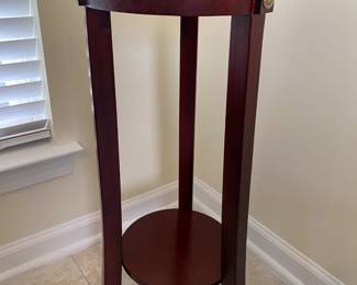 Cherry stand with green marble top