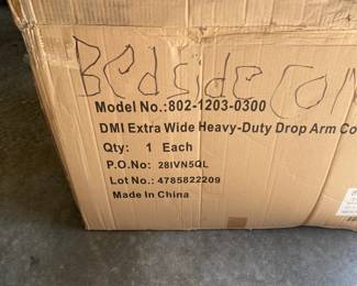 DMI Extra Wide Heavy Duty Bedside Commode--new in box