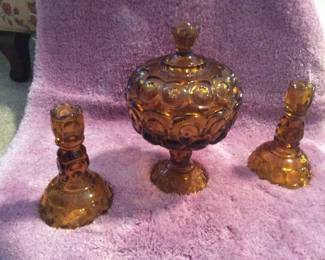 LE Smith Amber Moon glass