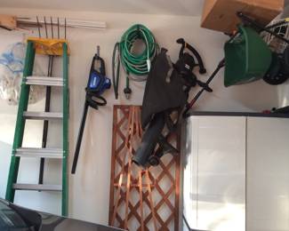 Various tools and yard equipment