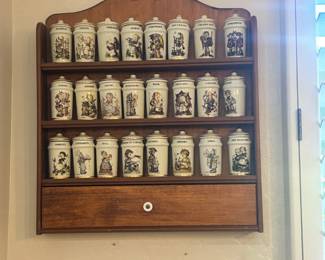 1987 Danbury Mint Hummel Spices and Rack 
