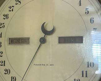 1876 Seth Thomas Calendar Wall Clock 