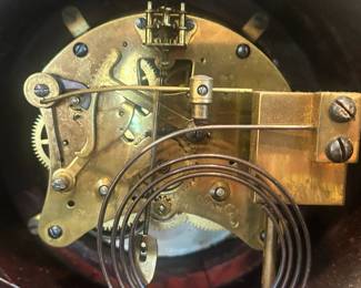 Antique Waterbury "Kent" Scroll Tambour Clock