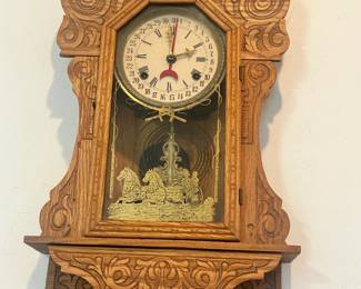 Antique Waterbury "The Prophet" Calendar Clock 