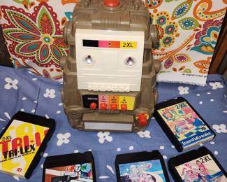 1980's 2XL Smart Robot Toy with 8 tracks. 1st interactive robot. Needs 6 volt charger.