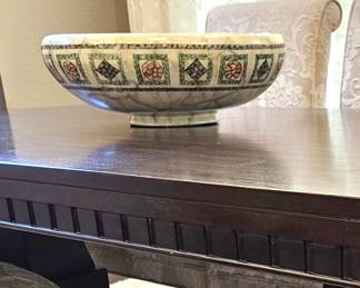 Beautiful Heavy Centerpiece Pedestal Bowl - 18" Diameter 7" Tall