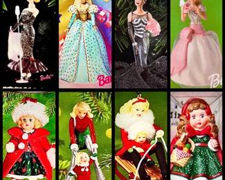 Hallmark Grouping of over 20 Vintage Barbie & Madame Alexander Keepsake Ornaments