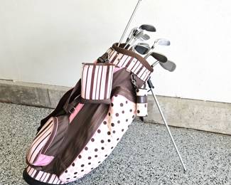 Ladies LYNX Golf Bag with Assorted Clubs Included