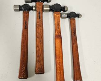  Set of Four Classic Craftsman Ball Peen Hammers