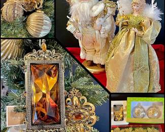 Everything you Need to Decorate your Christmas Tree in "Gold Regal" Ornaments and Decor