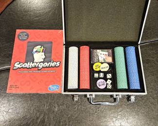 Set of Two Game Sets - Poker Set and Scattergories (New, Factory Wrapped)