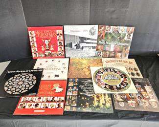 Set of Eleven Vintage Vinyl Records - All Christmas Albums in Varied Conditions