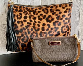 Chicos Cheetah Print Shoulder Bag plus a MK Wallet/Wristlet
