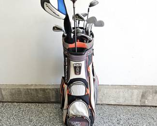  Sun Mountain Brand KG:3 Golf Bag with Assorted Clubs, many Titleist Brand