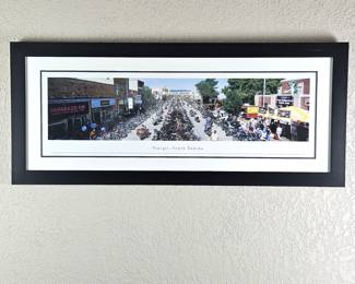 Framed Wall Art - Sturgis, South Dakota "Welcome Riders" Panoramic View Of World's Largest Motorcycle Rally