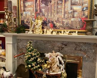 Wicker Sleigh, Sheet Music, Artwork 3 x 5 of the Modern Rome by Giovanni Paolo Panini