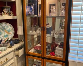 Asian Style Curio Lighted Cabinet 