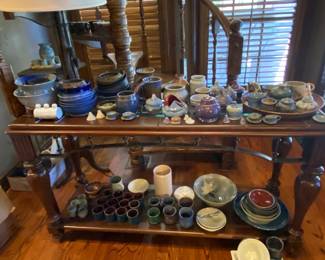 Large assortment of Pottery for several artisans. 