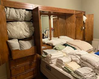 1980's Headboard/Wall Unit by Thomasville, Pecan