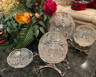 Crystal Vases on Bases 