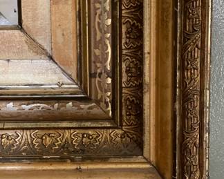 Vintage Gilt Frame Mirror. Measures 45" x 58". Photo 3 of 3.