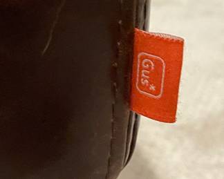 Gus Brand Leather Cocktail Table / Ottoman with Metal Base. Photo 3 of 3.