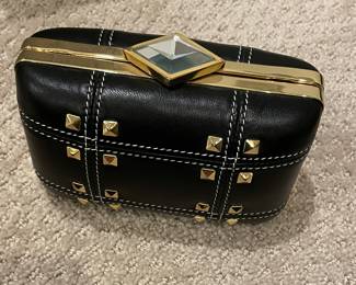 Studded Black Clutch.