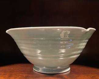 Simon Pearce Ceramic Celadon Bowl. Had Small Chip. Photo 1 of 2.