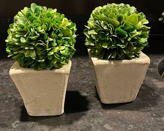Faux Boxwood Topiary.
