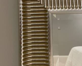 Silver Frame Mirror. Measures 36" x 51.5". Photo 2 of 2.