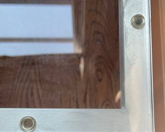 Room & Board Parsons Brushed Nickel Side Table. Measures 30" x 20" x 22" H. Photo 2 of 2.