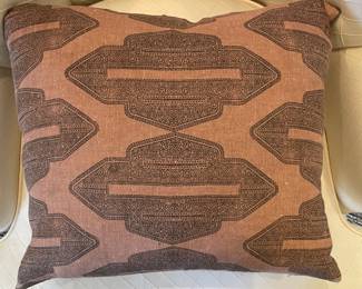 Susan Connor Down Filled Pillow in Taza Pattern - 2 Available. Each Measures 20" x 20".