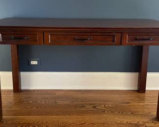 Pottery Barn Teen Wood Three-Drawer Desk. Great As Is But Would Look Awesome With A Custom Paint Job! Photo 1 of 2.