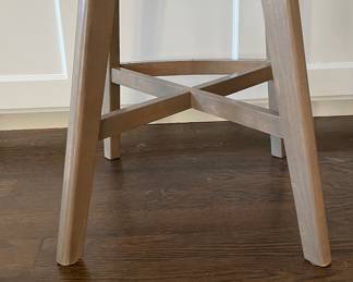 Set of Three Custom Homenature Ventura Faux Leather Upholstered Counter Stools. Each Measures 19" x 24" D with 24" Seat Height. Photo 4 of 4.