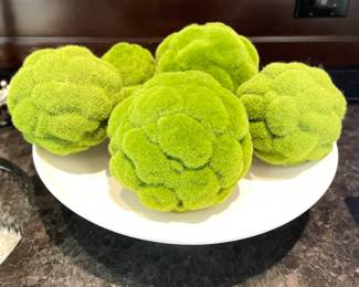 Faux Moss Covered Balls.