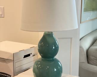 Double Gourd Lamp. Measures 26" H.
