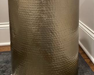 Brass Drum Side Table - 2 Available. Each Measures 16" D x 20" H. Photo 1 of 2.