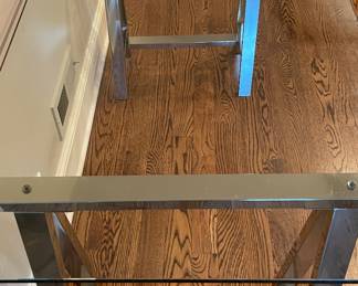 Williams-Sonoma Home Mason Glass Top Desk. Measures 28"W x 56" D x 30" H. Photo 2 of 3.