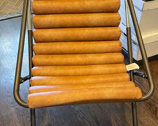 Pottery Barn Teen Faux Leather Lounge Chair.