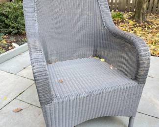 Set of 6 Crate & Barrel Bristol All-Weather Wicker Dining Chairs. Photo 1 of 2.