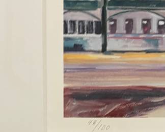 "A Summer Game," Signed & Numbered Print # 48/100, Lark MacPhail. Print Measures 14" x 11"; Framed It's 21.5" x 18." Photo 4 of 4.