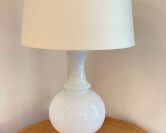 Jayson Home Opaque Milk Glass-Style Table Lamp. Measures 26" H.