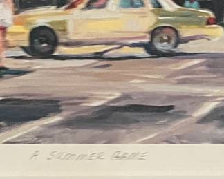 "A Summer Game," Signed & Numbered Print # 48/100, Lark MacPhail. Print Measures 14" x 11"; Framed It's 21.5" x 18." Photo 2 of 4.